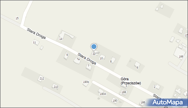 Przeciszów, Stara Droga, 12, mapa Przeciszów