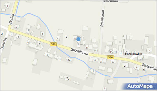 Przecławice, Strzelińska, 11, mapa Przecławice