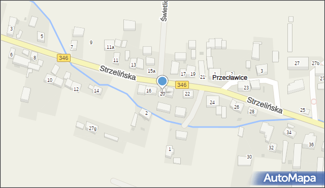 Przecławice, Strzelińska, 20, mapa Przecławice