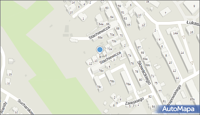 Przemyśl, Stachiewicza Juliana, gen., 8, mapa Przemyśla