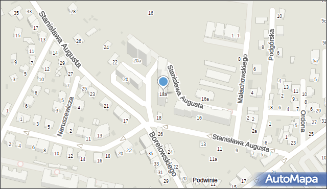 Przemyśl, Stanisława Augusta, 18a, mapa Przemyśla