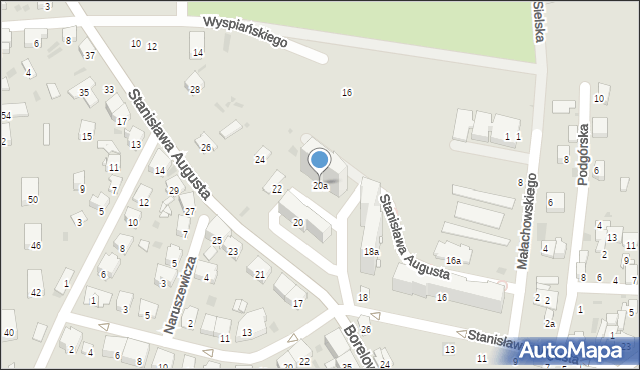 Przemyśl, Stanisława Augusta, 20a, mapa Przemyśla