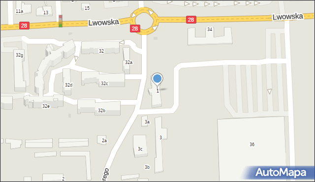 Przemyśl, Stefana Batorego, 1, mapa Przemyśla