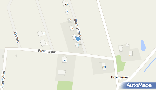 Przemysław, Storczykowa, 1, mapa Przemysław