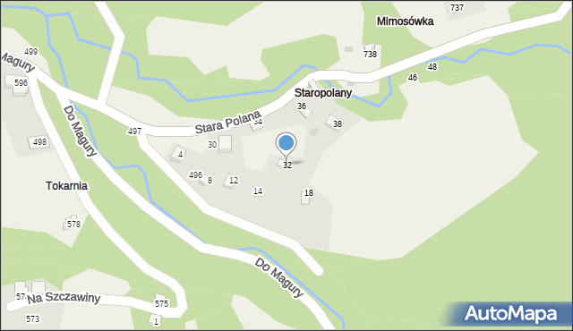 Przyborów, Stara Polana, 32, mapa Przyborów