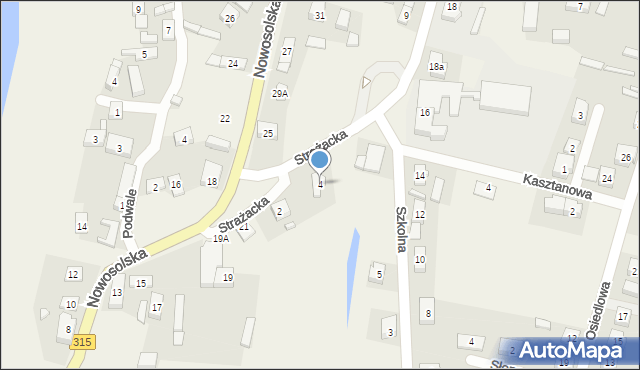 Przyborów, Strażacka, 4, mapa Przyborów