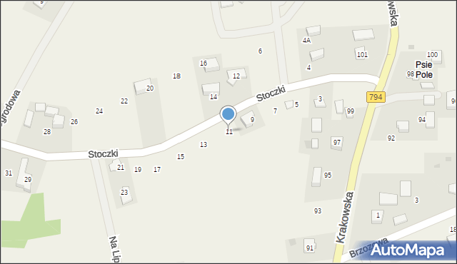 Przybysławice, Stoczki, 11, mapa Przybysławice