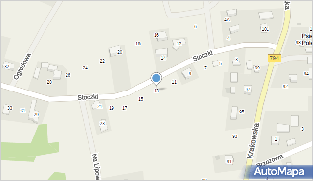 Przybysławice, Stoczki, 13, mapa Przybysławice