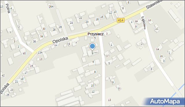 Przysiecz, Strażacka, 4, mapa Przysiecz