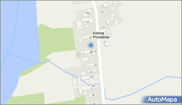 Przysiecz, Strzelecka, 18, mapa Przysiecz