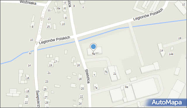 Przysucha, Staszica Stanisława, 5a, mapa Przysucha