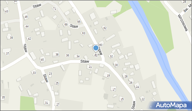 Przyszów, Staw, 61, mapa Przyszów