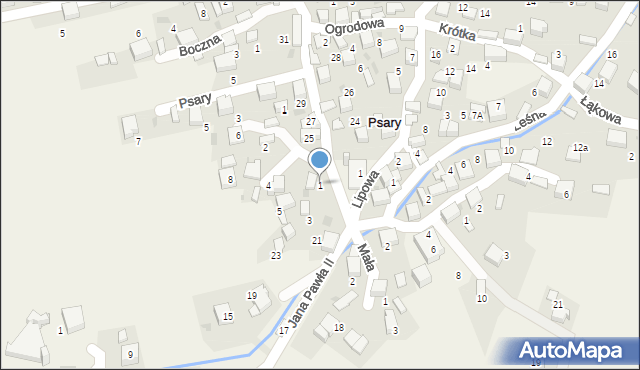 Psary, Stroma, 1, mapa Psary