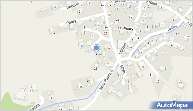Psary, Stroma, 5, mapa Psary