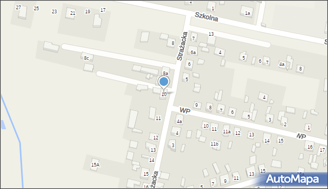 Psary, Strażacka, 10, mapa Psary