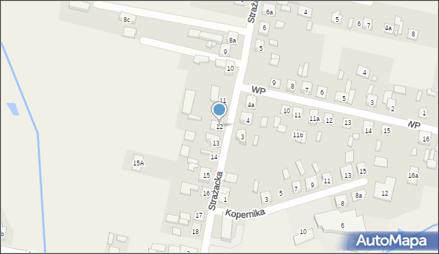Psary, Strażacka, 12, mapa Psary
