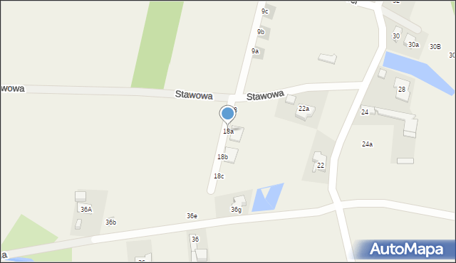 Psary, Stawowa, 18a, mapa Psary