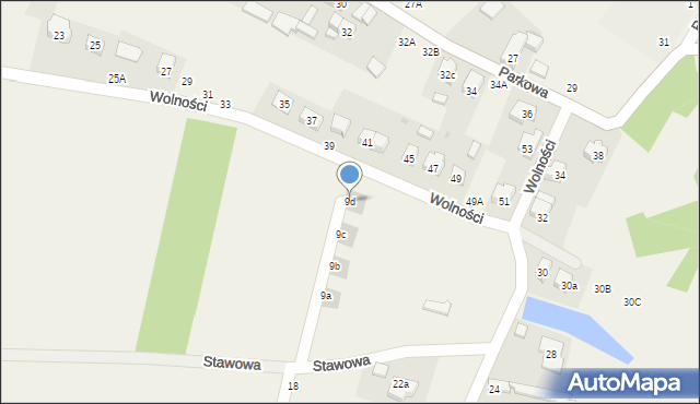 Psary, Stawowa, 9d, mapa Psary