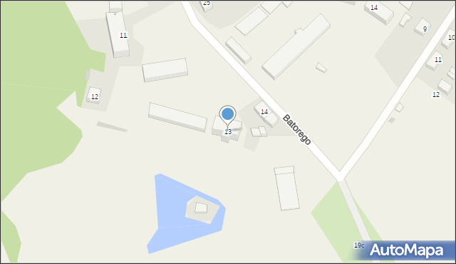 Pszczew, Stefana Batorego, 13, mapa Pszczew