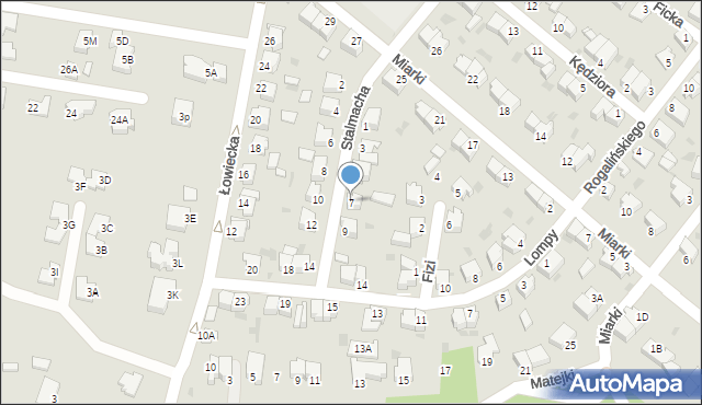 Pszczyna, Stalmacha Pawła, 7, mapa Pszczyny