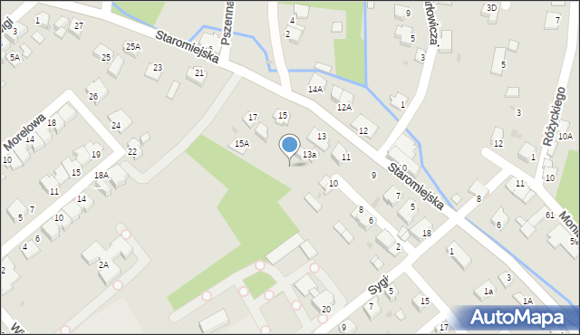 Pszczyna, Staromiejska, 13b, mapa Pszczyny