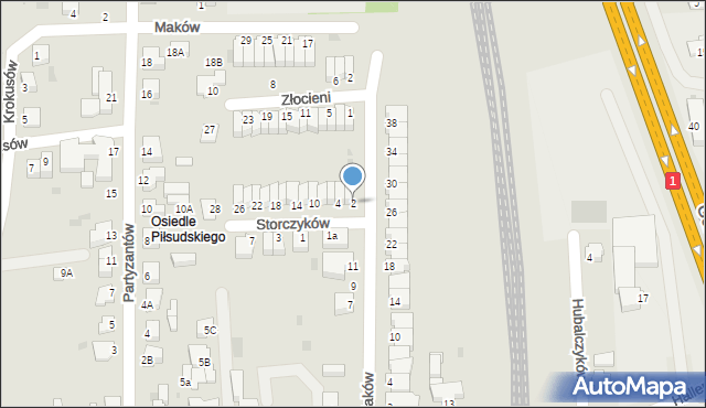 Pszczyna, Storczyków, 2, mapa Pszczyny