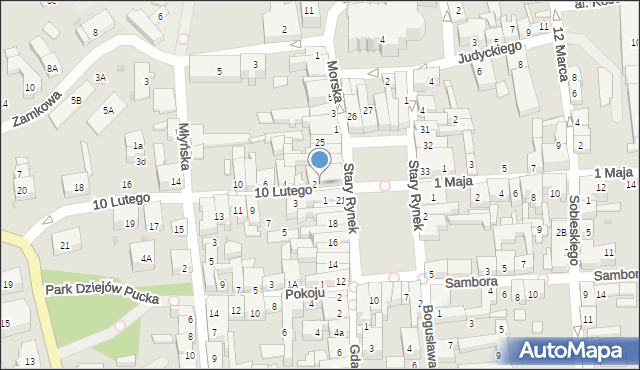 Puck, Stary Rynek, 22, mapa Puck