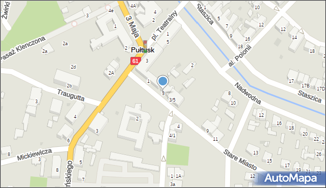 Pułtusk, Stare Miasto, 3, mapa Pułtusk