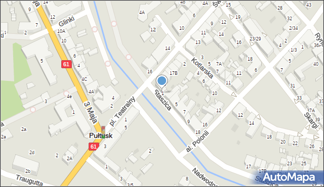Pułtusk, Staszica Stanisława, 1, mapa Pułtusk