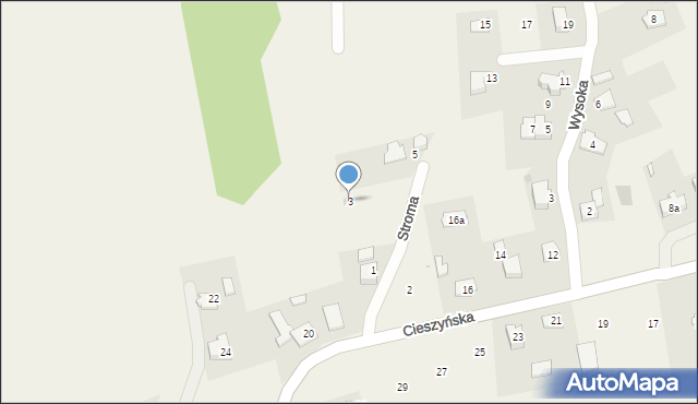 Puńców, Stroma, 3, mapa Puńców