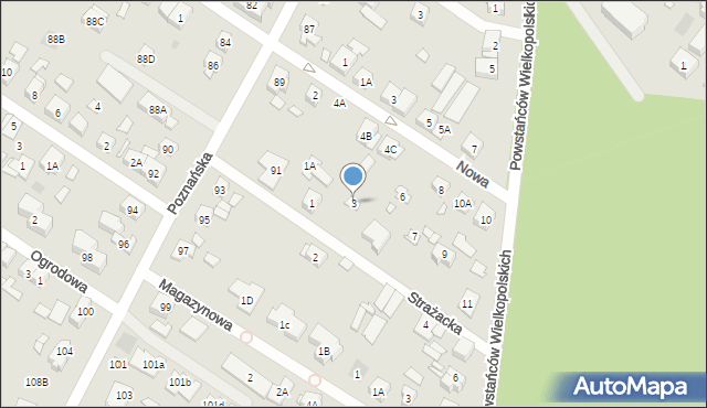 Puszczykowo, Strażacka, 3, mapa Puszczykowo