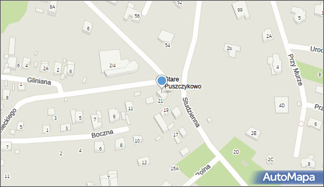 Puszczykowo, Studzienna, 23, mapa Puszczykowo