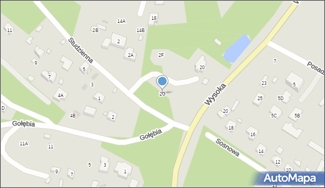 Puszczykowo, Studzienna, 2G, mapa Puszczykowo