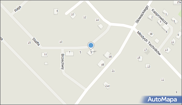 Pyrzyce, Staffa Leopolda, 3, mapa Pyrzyce