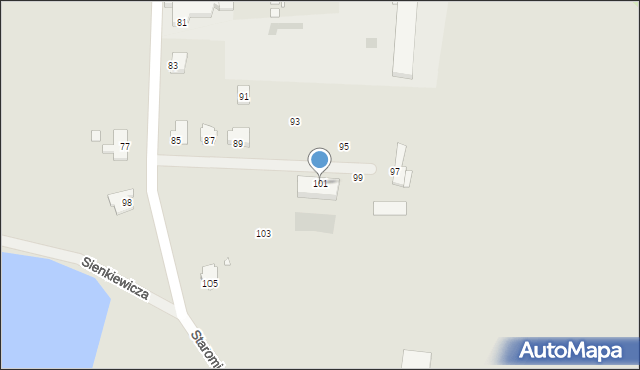 Pyrzyce, Staromiejska, 101, mapa Pyrzyce