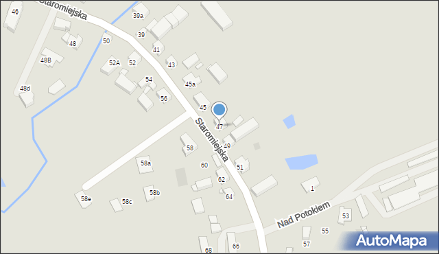 Pyrzyce, Staromiejska, 47, mapa Pyrzyce