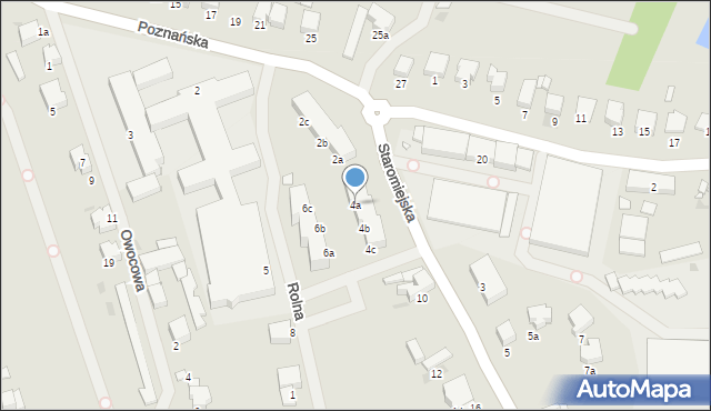 Pyrzyce, Staromiejska, 4a, mapa Pyrzyce