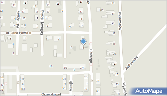 Pyskowice, Stefana Batorego, 3, mapa Pyskowice