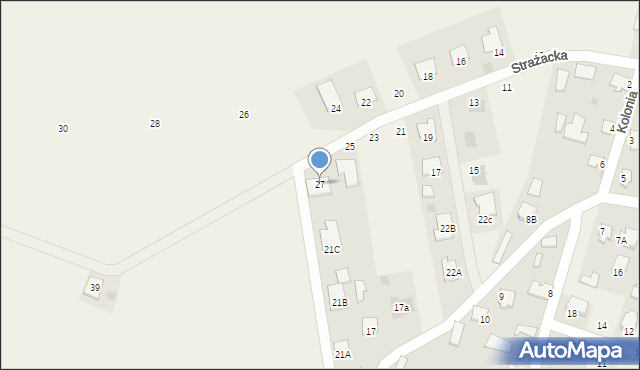 Pysznica, Strażacka, 27, mapa Pysznica