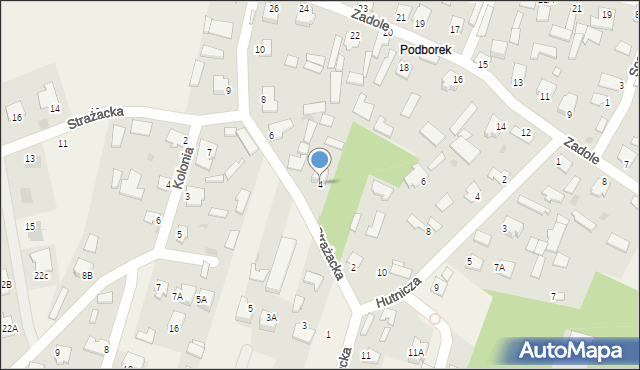 Pysznica, Strażacka, 4, mapa Pysznica