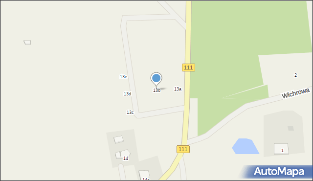 Racimierz, Staropolska, 13b, mapa Racimierz