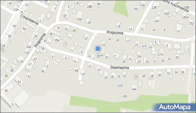 Radlin, Stalmacha Pawła, 13, mapa Radlin