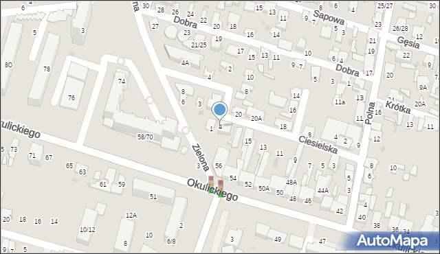 Radom, Stolarska, 4, mapa Radomia