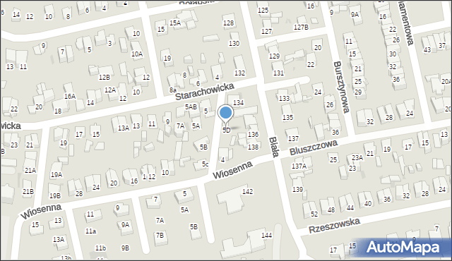 Radom, Starachowicka, 5D, mapa Radomia