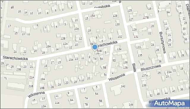 Radom, Starachowicka, 7, mapa Radomia