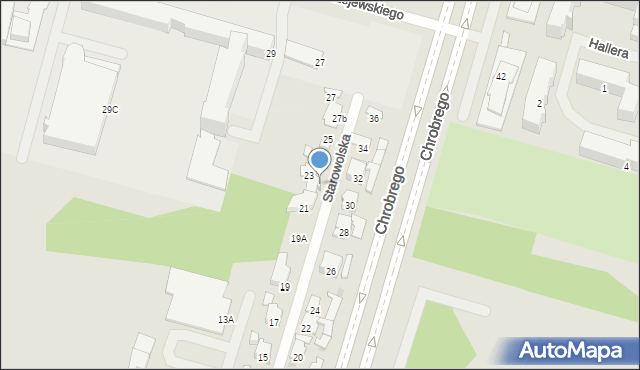 Radom, Starowolska, 23A, mapa Radomia