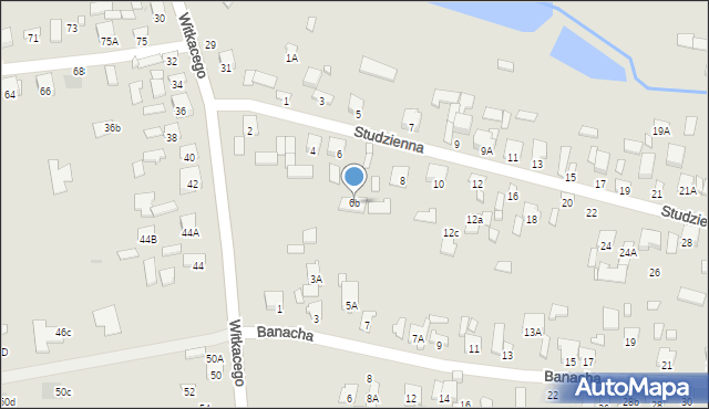 Radom, Studzienna, 6b, mapa Radomia