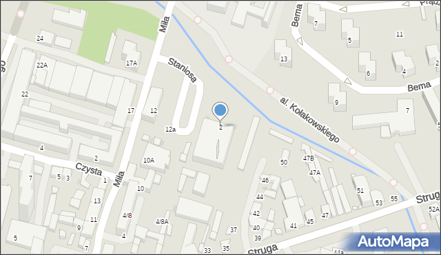 Radom, Staniosa Adama, ks., 2, mapa Radomia