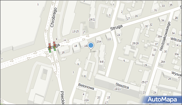 Radom, Staszica Stanisława, 12, mapa Radomia