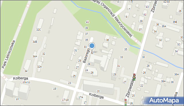 Radom, Stefana Batorego, 32, mapa Radomia